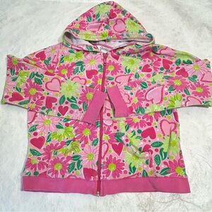 Vintage Lilly Pulitzer Girls Terry Hoodie 16